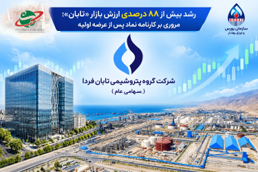 بیش از ۸۸ درصدی ارزش بازار «تابان»؛ مروری بر کارنامه نماد پس از عرضه اولیه