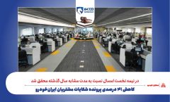 کاهش ۴۱ درصدی پرونده‌ شکایات مشتریان ایران‌خودرو